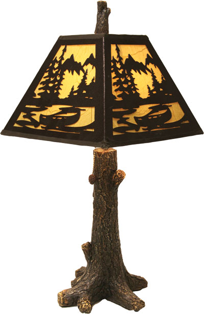 Rustic Tree Lamp