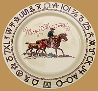 Christmas Cowboy Dinner Plate 11"