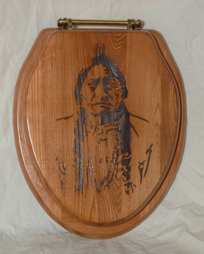 "I Smell White Man!!!" Chief Sitting Bull Toilet Seat