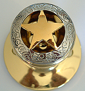 Antique Gold Star w/Etching-Gold Knob (Non-Lockable)