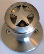 Ranger Star- Satin Silver Knob  (Lockable)