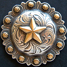 Star Berry - Antique Brass & Silver  (Drawer Pull)