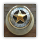 Antique Gold Star w/Etching - S. Silver Knob   (Non- Lockable) (SKU: KB-462-GP1-SS)