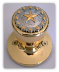 Star w/Gold Berries (Lockable) Door Knobs (SKU: KBL-8497-G)