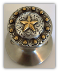 Star berry Satin Silver Knob -   (Lockable) Door Knob